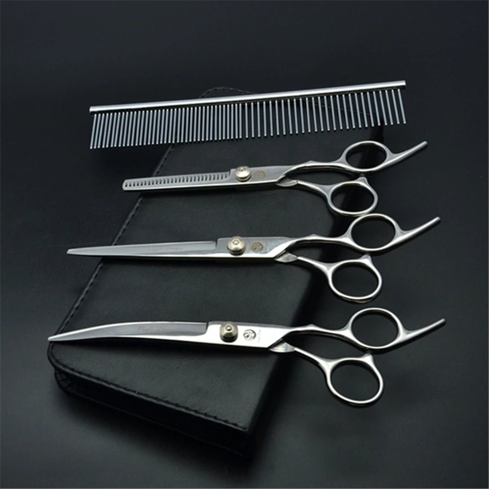 Professional Dog Grooming Scissors Set – 6/7 Inch Stainless Steel - fendix
