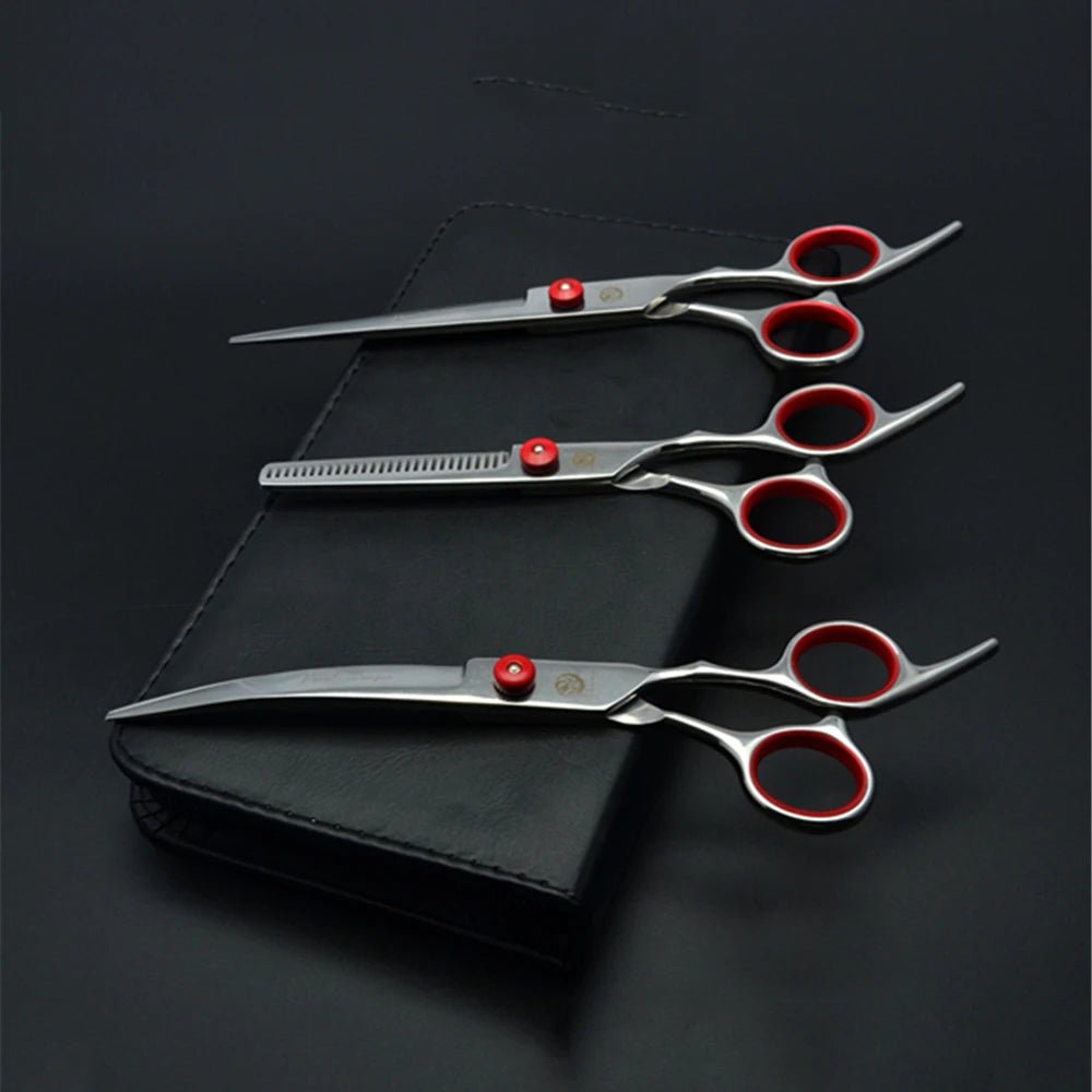 Professional Dog Grooming Scissors Set – 6/7 Inch Stainless Steel - fendix