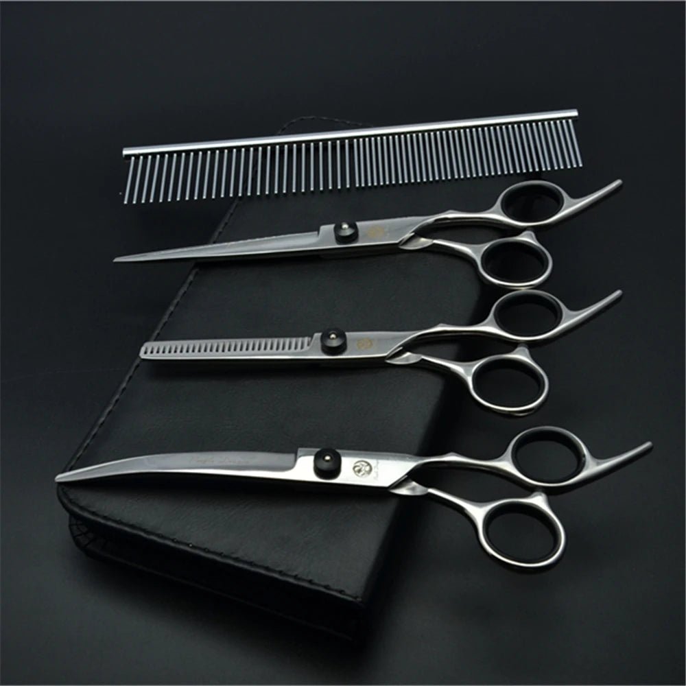 Professional Dog Grooming Scissors Set – 6/7 Inch Stainless Steel - fendix