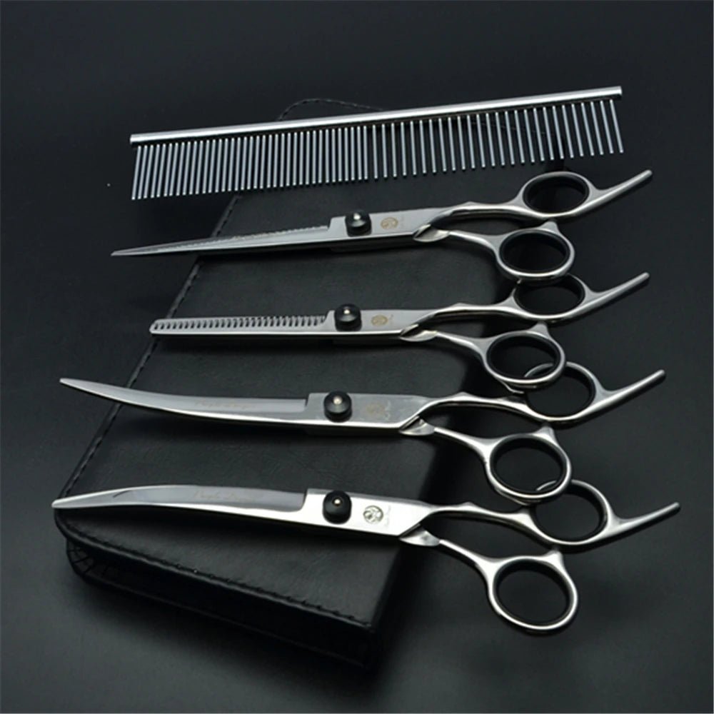 Professional Dog Grooming Scissors Set – 6/7 Inch Stainless Steel - fendix