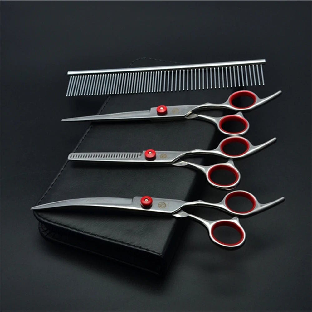 Professional Dog Grooming Scissors Set – 6/7 Inch Stainless Steel - fendix